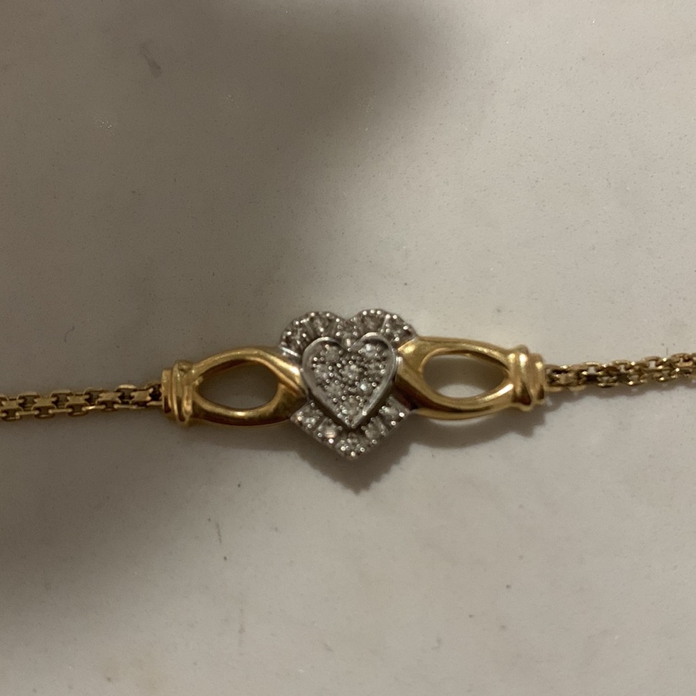 Authentic Diamond Heart Bracelet circa 1990s. - Picture 4 of 6